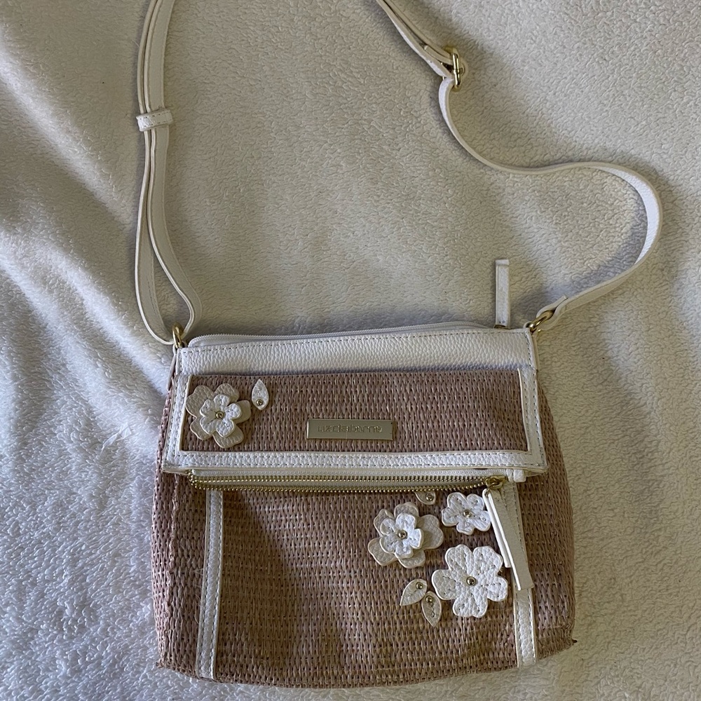 Liz Claiborne Crossbody - Straw Floral